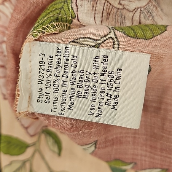 💕JOHNNY WAS💕 Flare Sleeve Tunic Dress ~ 100% Ramie Ombre Floral Print Medium - Picture 16 of 16